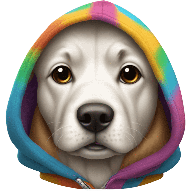 dog wearing a hoodie emoji