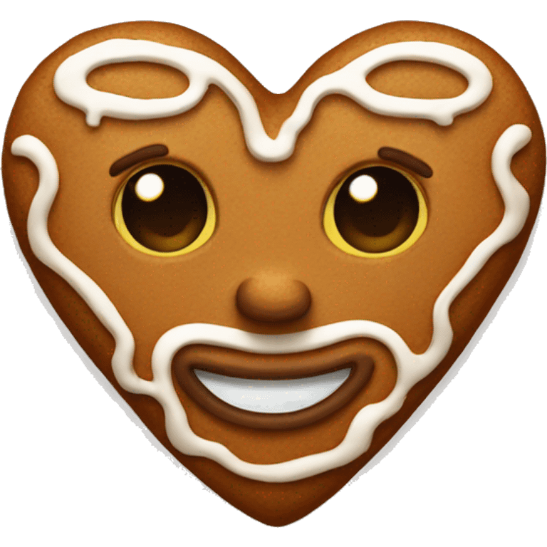 brown gingerbread heart emoji