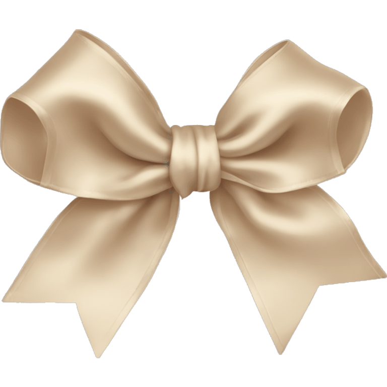 Light beige satin bow  emoji