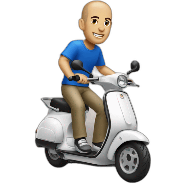 Zidane sur un scooter emoji