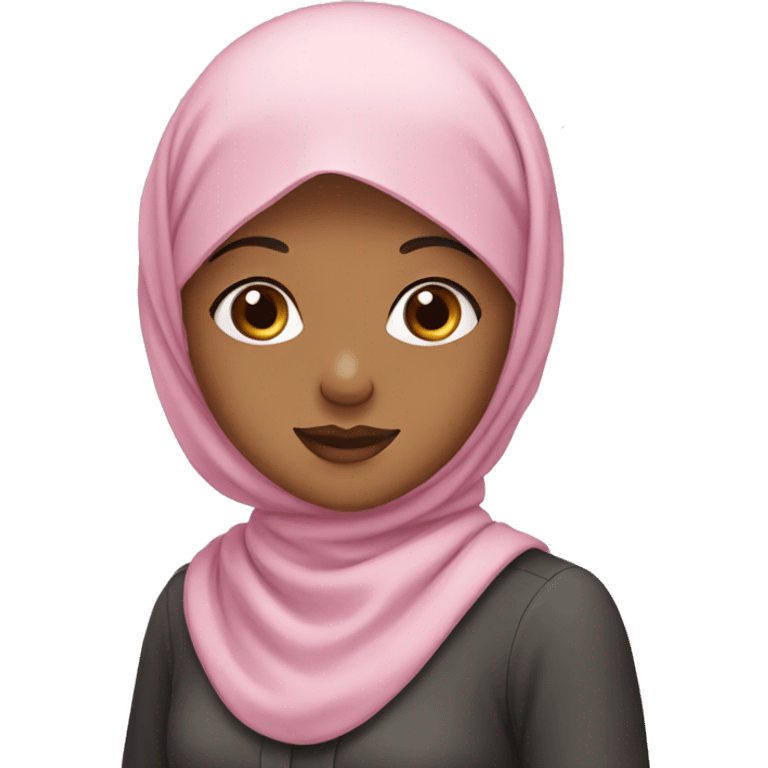 A girl wearing hijab and soft pink bow emoji