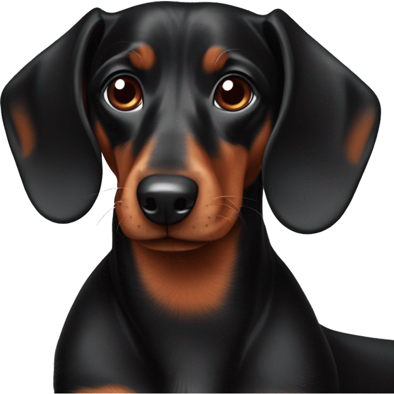 Black and red dachshund emoji