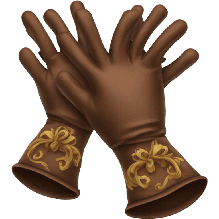 brown rococo gloves emoji