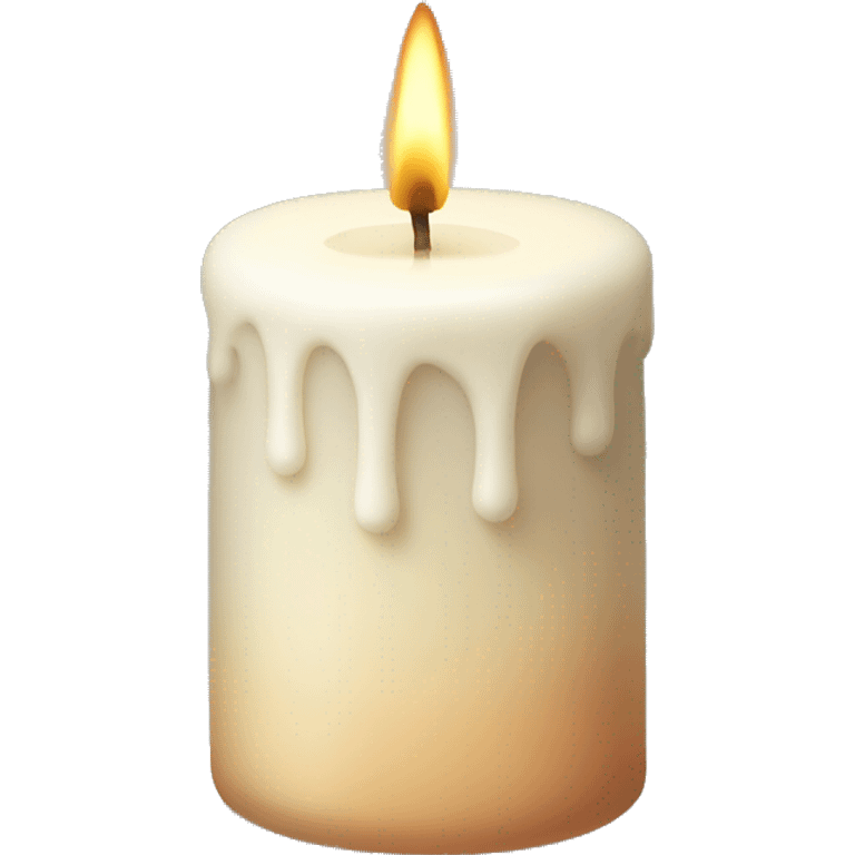 Candle in a powder-colored glass emoji