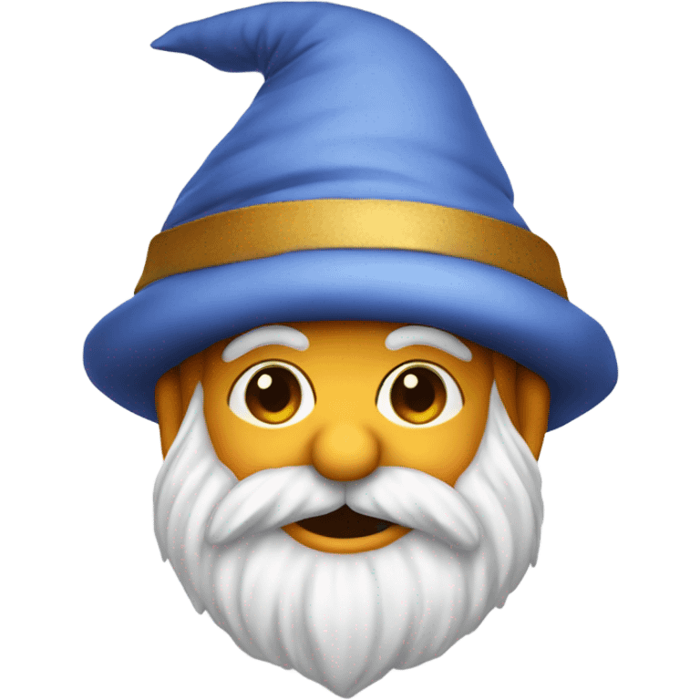 Festive gnome with hat over head and only nose sticking out and no eyes emoji