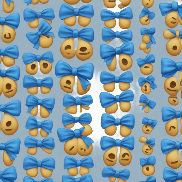 blue bow emoji