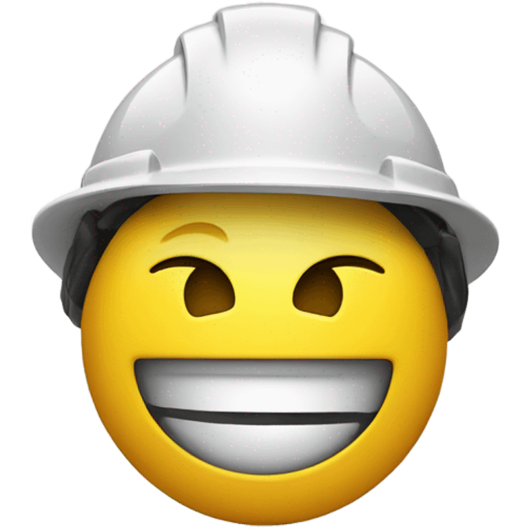 Smiley face with hard hat emoji