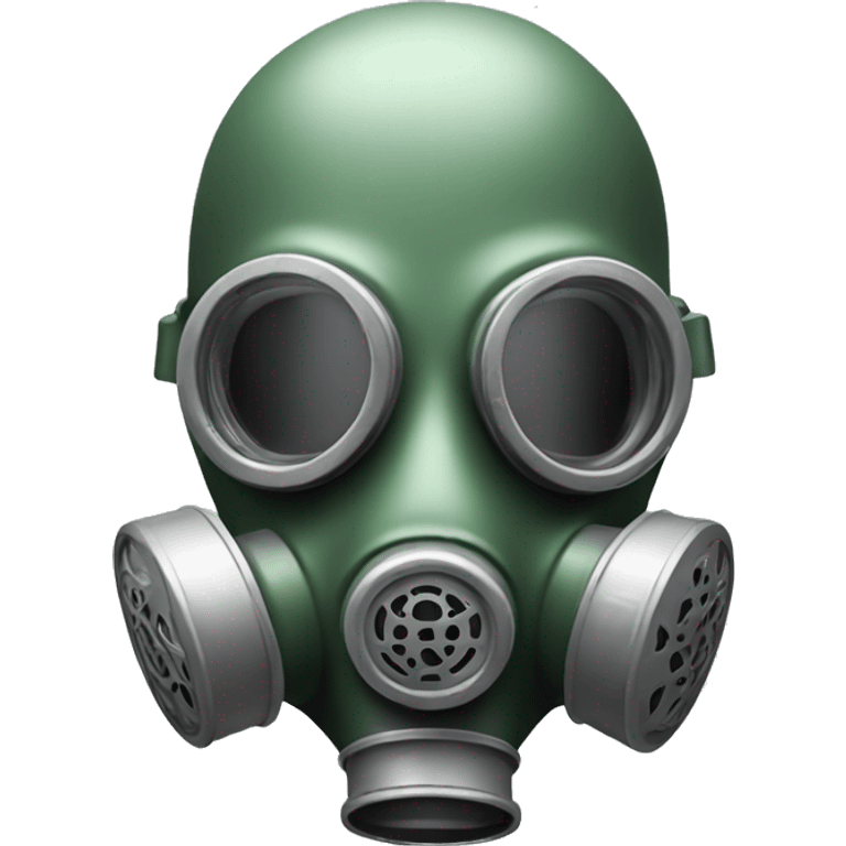 gas mask with blushing cheeks emoji