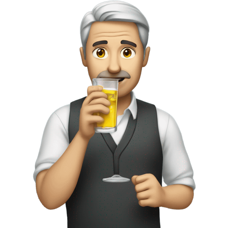 man drinking vodka emoji