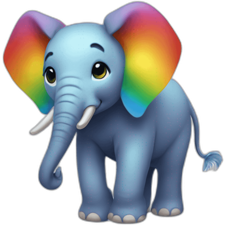 rainbow elephant emoji