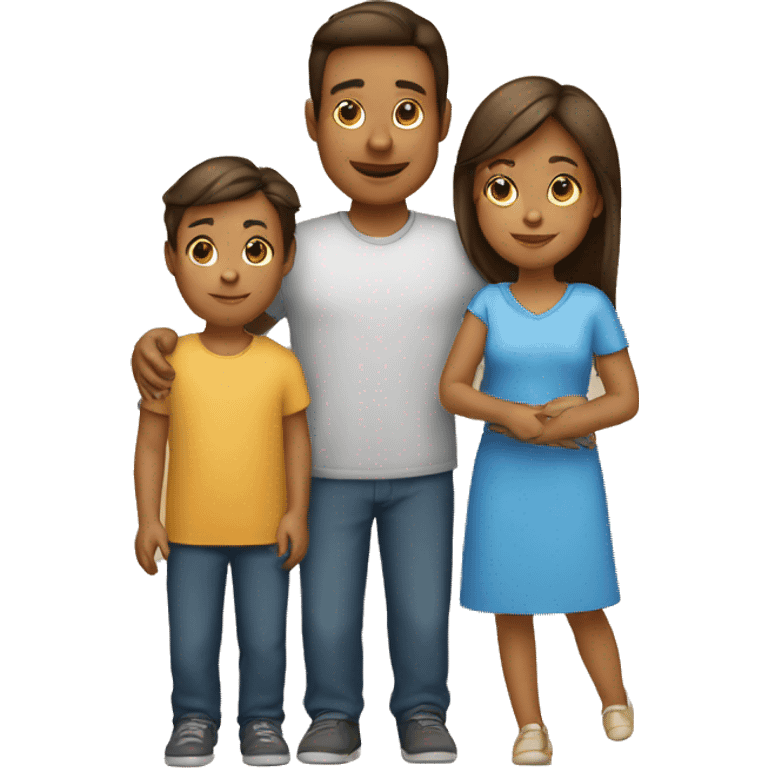 Family: Man, Woman, Boy, Girl, Baby boy emoji