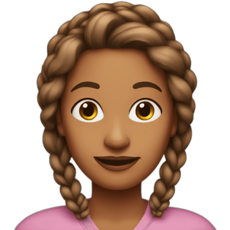 56 year old brown mom with long braid emoji