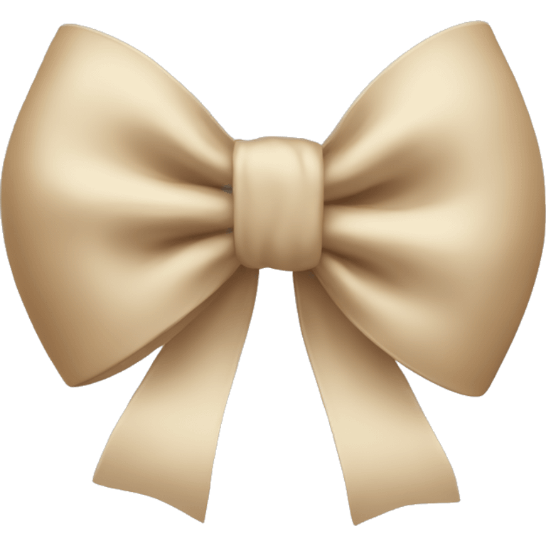 Beige bow emoji