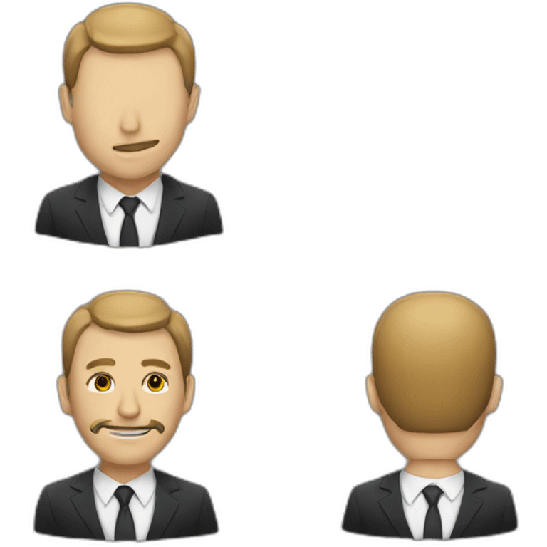 Men with suit anonymous emoji