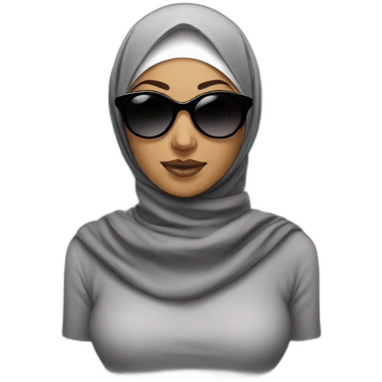 woman-wearing-hijab-and--black-sun-glasses emoji