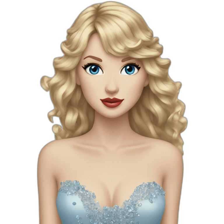 taylor swift blonde crown blue eyes emoji