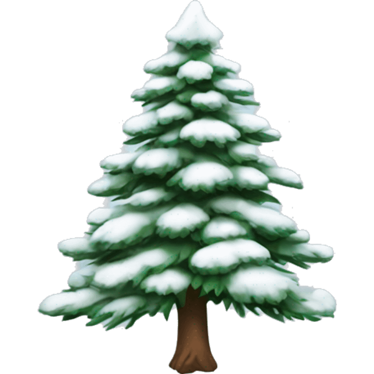 snowy pine tree emoji