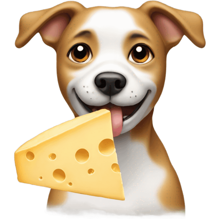 Dog eating cheese  emoji