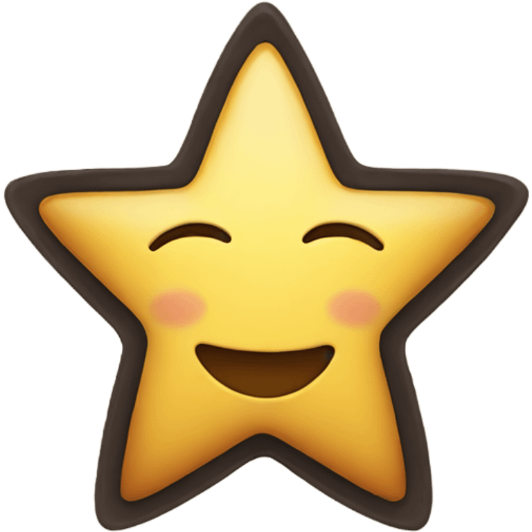 Star with happy face emoji