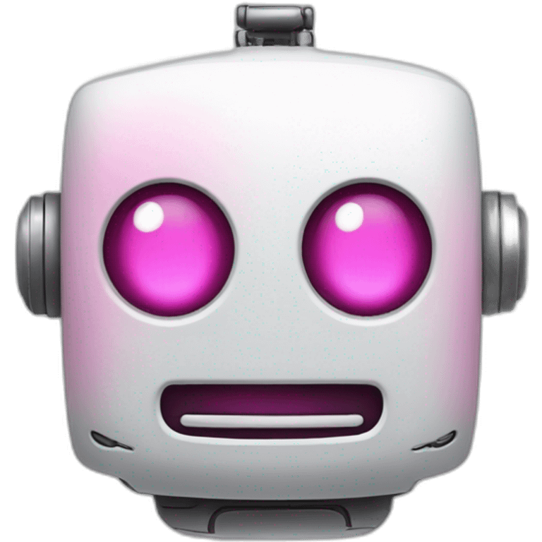 Robot with pink cheeks and smiling emoji