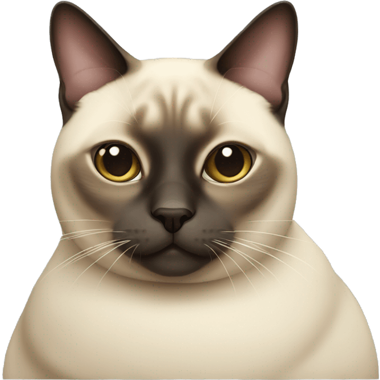 siamese obese cat emoji