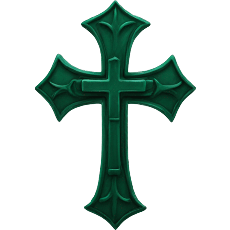 gothic cross dark green emoji