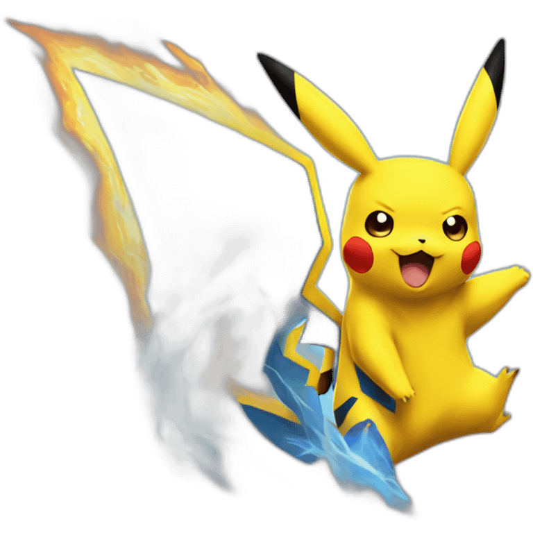 Pikachu en feu emoji