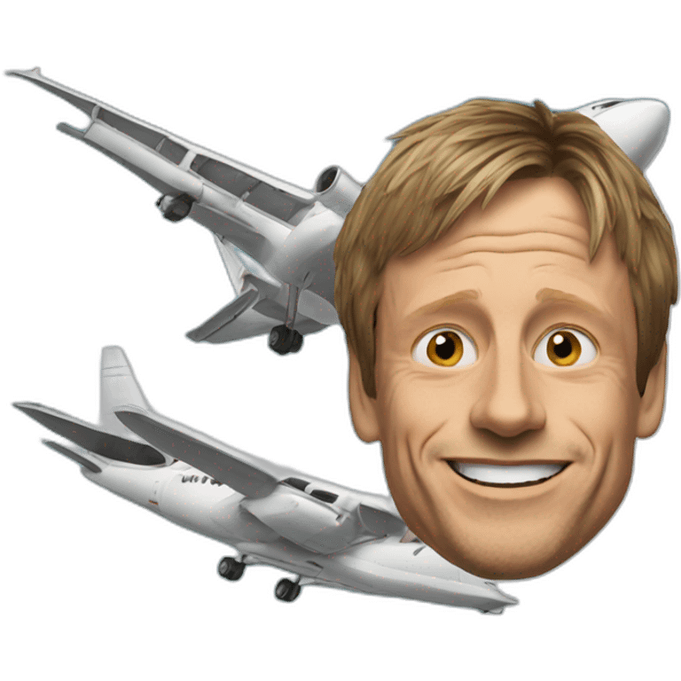 Tony Hawk on plane emoji