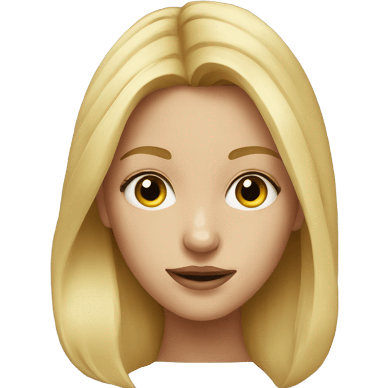 realistic portrait of blonde girl emoji