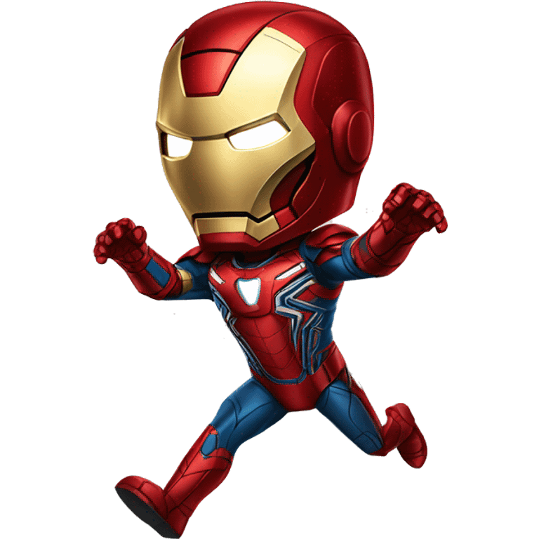 Iron man besando a Spider-man  emoji