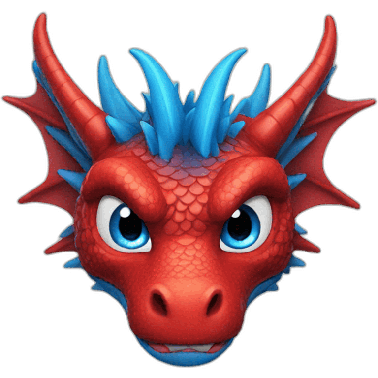 face red dragon with blue eyes emoji