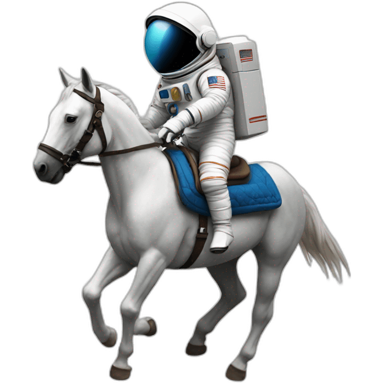 Horse riding an astronaut emoji