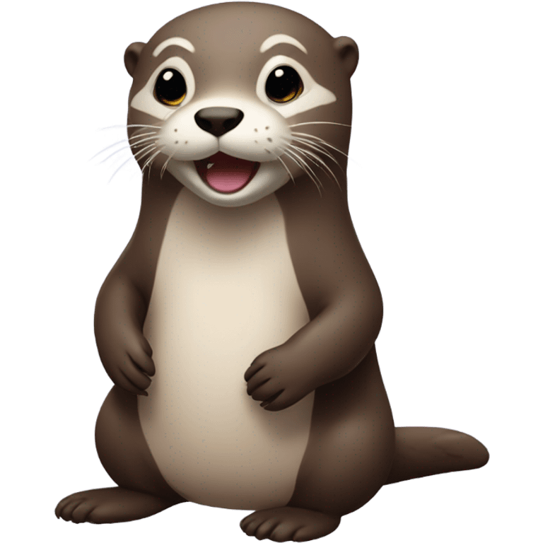 Otter at a party emoji