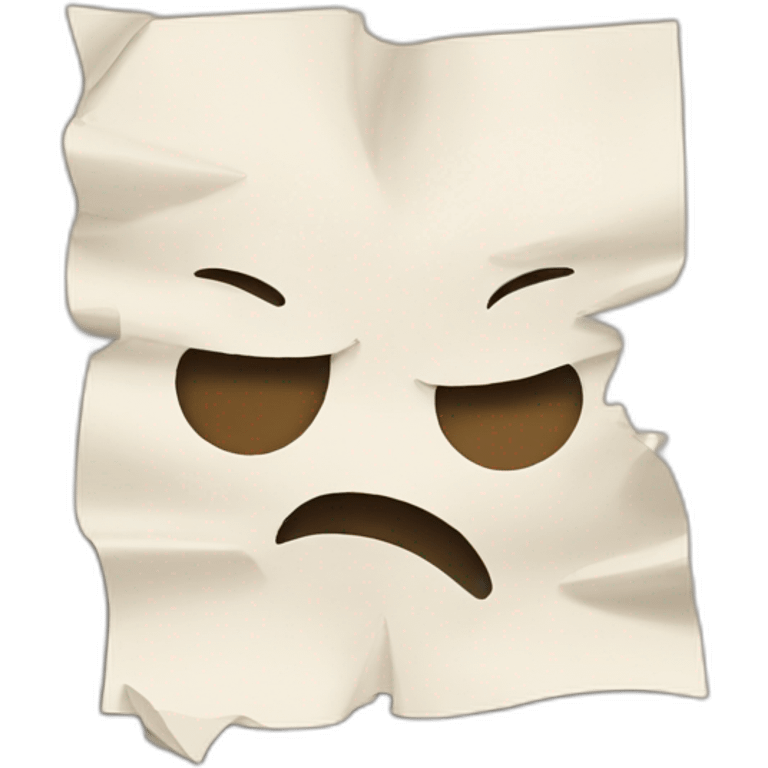 a broken paper emoji