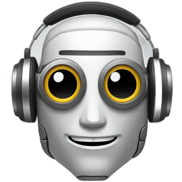 robot dj with headphones emoji