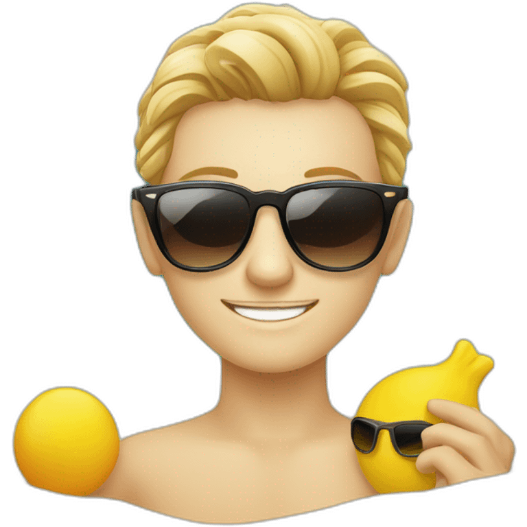 2 teenie unternehmer mit sonnenbrille am strand emoji