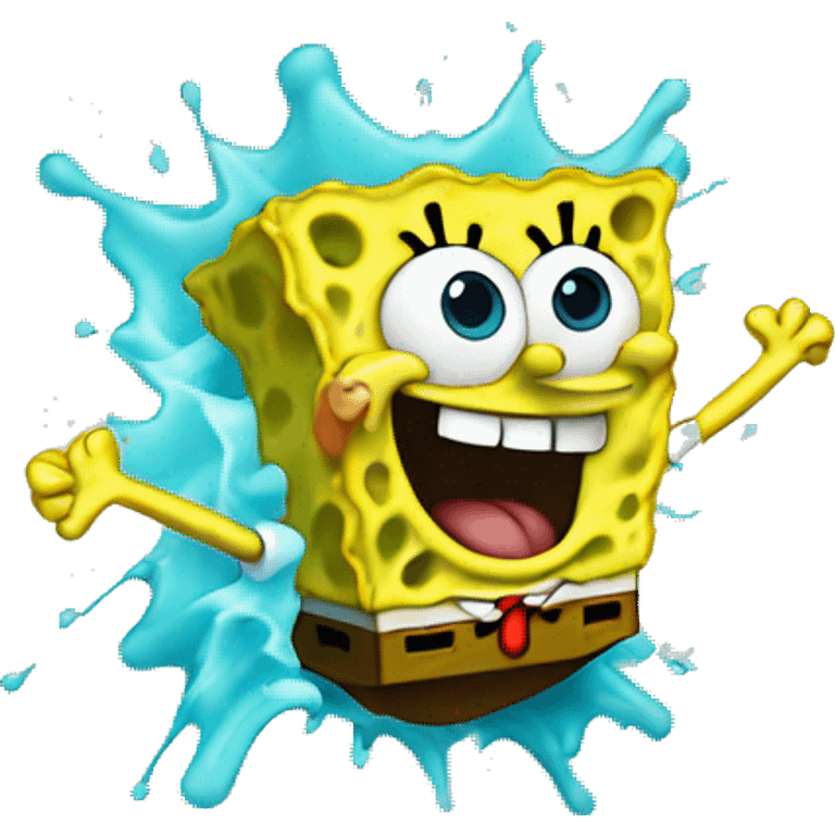 SpongeBob crashing out emoji