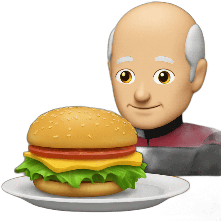 picard eating a hamburger emoji