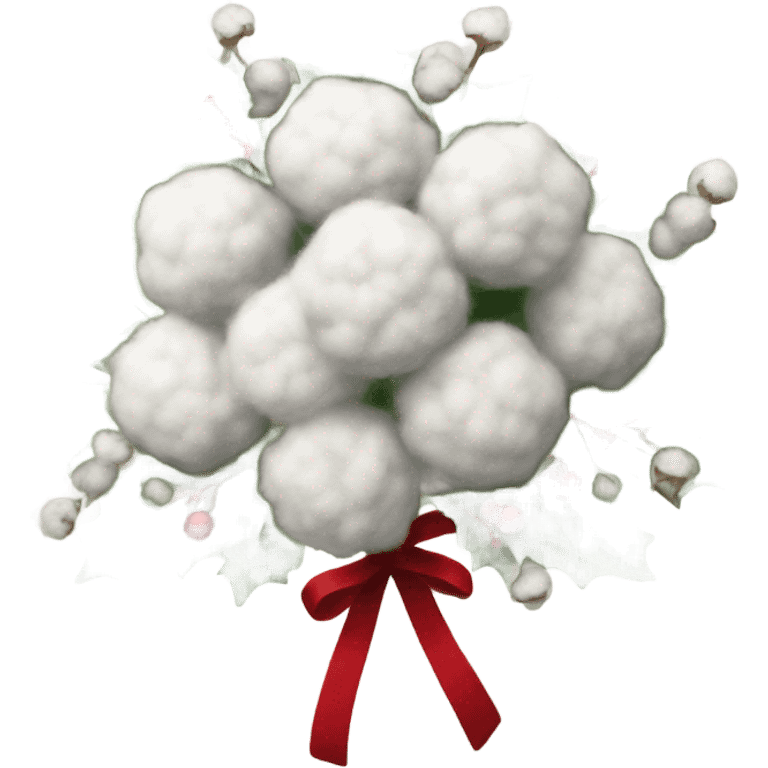 Realistic cristmas bouquet with Cotton emoji