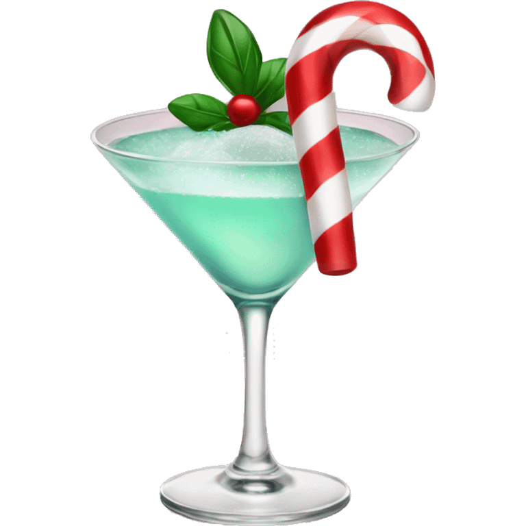 candy cane martini emoji