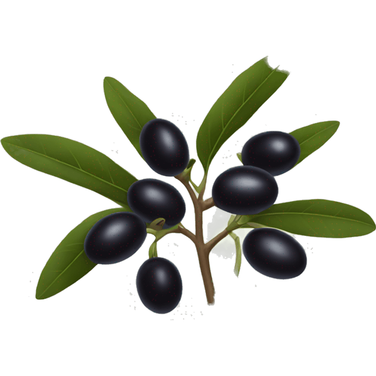 black olive branch emoji