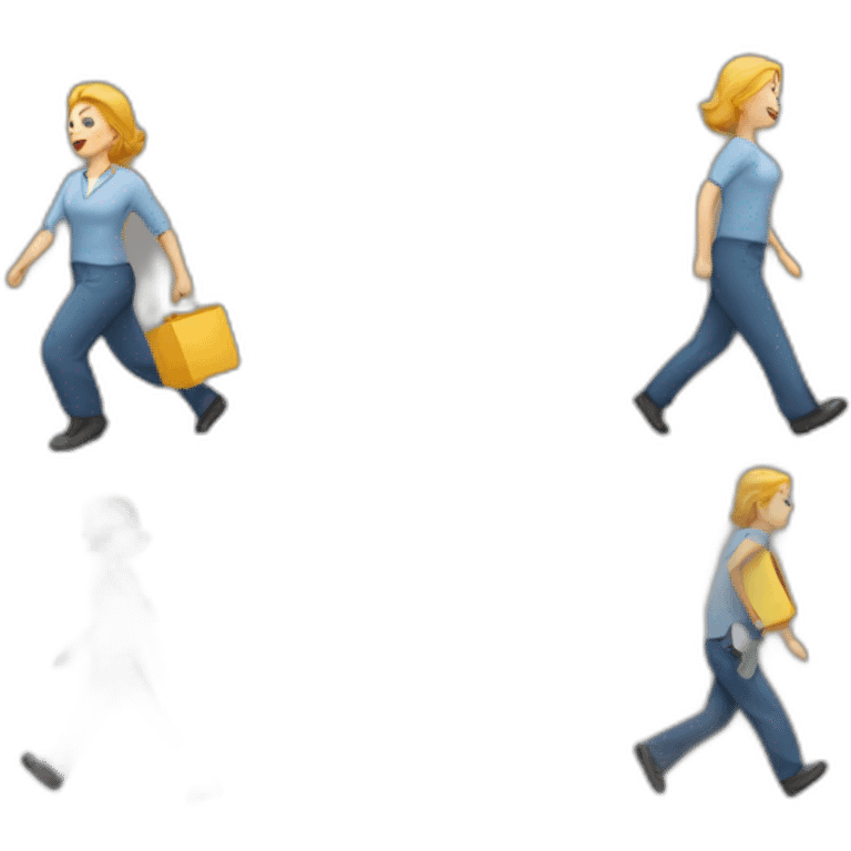 Homme marcher dessus femme emoji