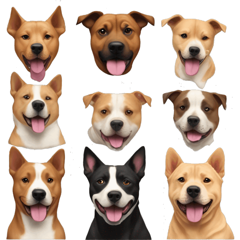 Red heeler mix with pitbull and chow chow emoji