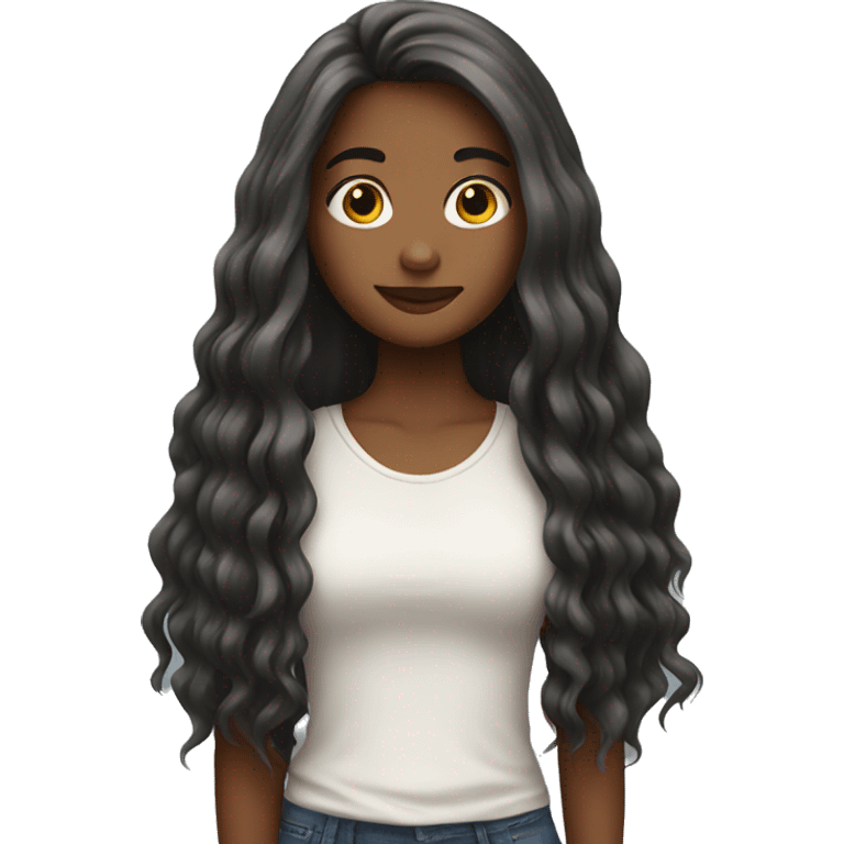 Long hair girl emoji