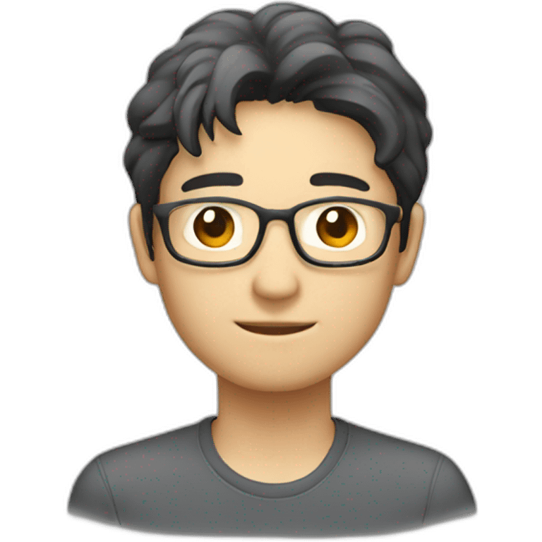 japanese no glasses software engineer with macbook emoji