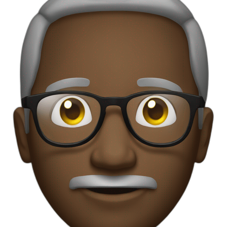 African man in round glasses emoji