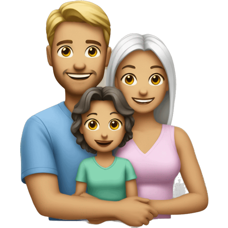 familia con bambino emoji