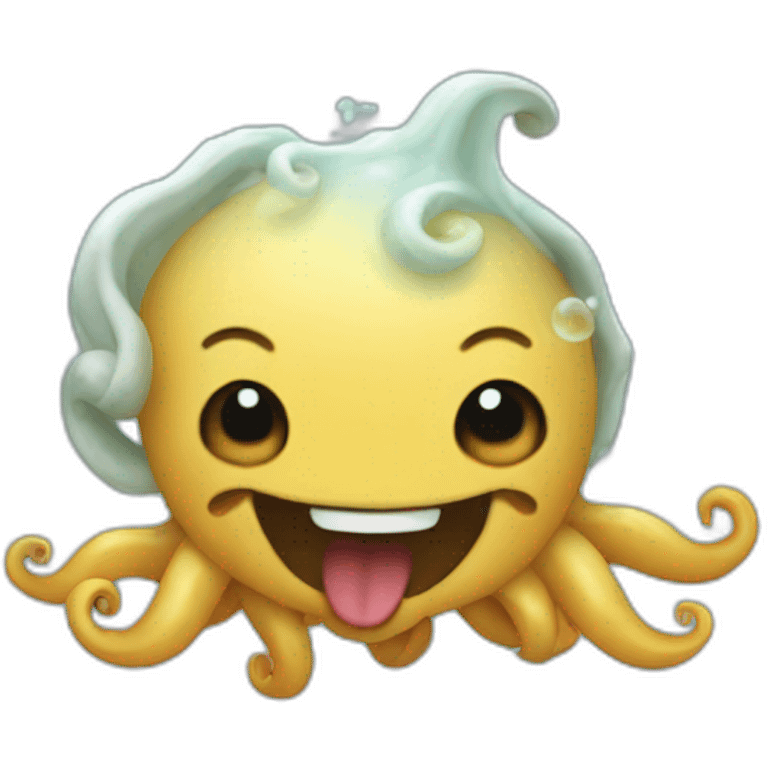 cute kraken laughing emoji