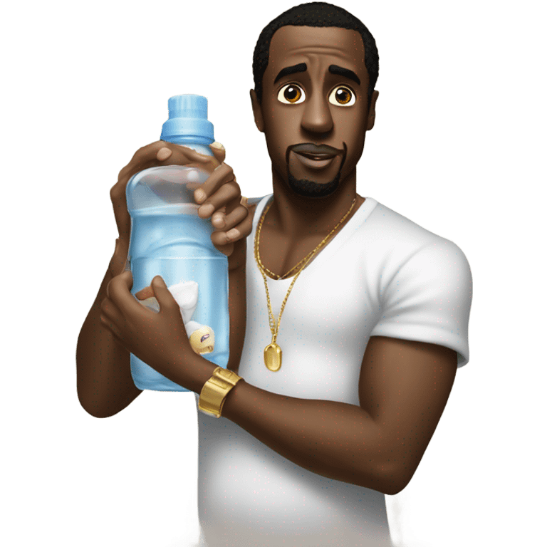 P diddy holding baby oil  emoji