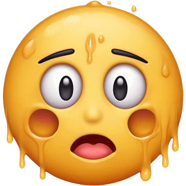 generate a mega sweaty and anxious emoji emoji